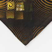 Goud Moderne Boho Elegante Abstracte Kunstpatroon Fleece Deken (Hoek)
