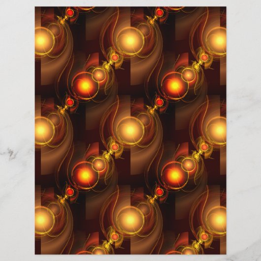Goud Moderne Boho Elegante Abstracte Kunstpatroon Flyer (Voorkant)
