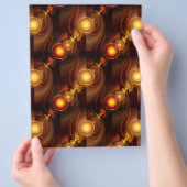 Goud Moderne Boho Elegante Abstracte Kunstpatroon Flyer (Hand)