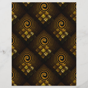 Goud Moderne Boho Elegante Abstracte Kunstpatroon  Flyer