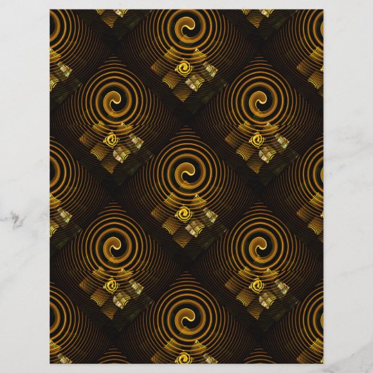 Goud Moderne Boho Elegante Abstracte Kunstpatroon  Flyer (Voorkant)