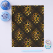 Goud Moderne Boho Elegante Abstracte Kunstpatroon  Flyer (Enkel)