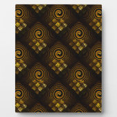Goud Moderne Boho Elegante Abstracte Kunstpatroon  Fotoplaat (Voorkant)