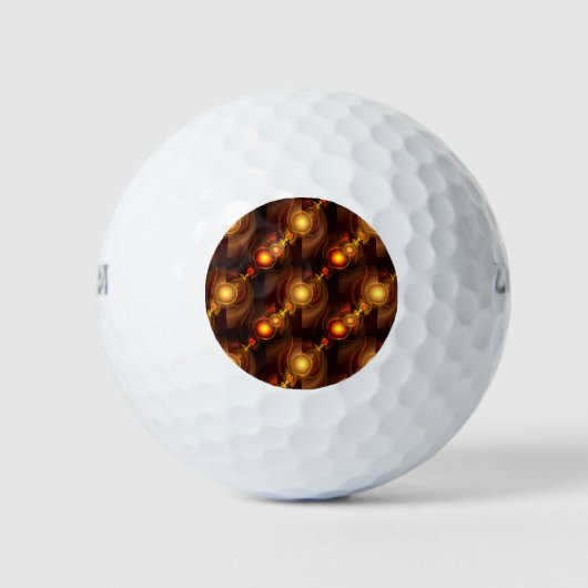 Goud Moderne Boho Elegante Abstracte Kunstpatroon  Golfballen (Voorkant)