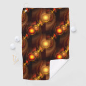 Goud Moderne Boho Elegante Abstracte Kunstpatroon Golfhanddoek (Insitu)
