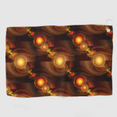 Goud Moderne Boho Elegante Abstracte Kunstpatroon Golfhanddoek (Horizontaal)