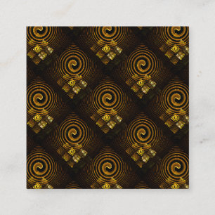 Goud Moderne Boho Elegante Abstracte Kunstpatroon Informatiekaartje