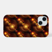 Goud Moderne Boho Elegante Abstracte Kunstpatroon iPhone 15 Case (Achterkant horizontaal)