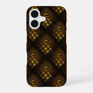 Goud Moderne Boho Elegante Abstracte Kunstpatroon iPhone 16 Hoesje
