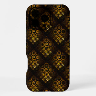 Goud Moderne Boho Elegante Abstracte Kunstpatroon  iPhone 16 Pro Max Hoesje