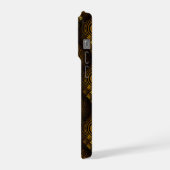 Goud Moderne Boho Elegante Abstracte Kunstpatroon iPhone Hoesje (Linkerkant)