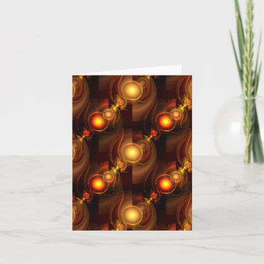 Goud Moderne Boho Elegante Abstracte Kunstpatroon  Kaart (Voorkant)