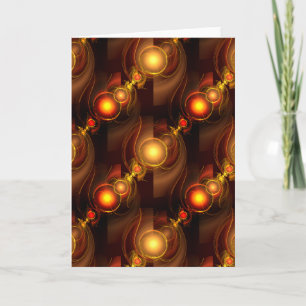 Goud Moderne Boho Elegante Abstracte Kunstpatroon Kaart