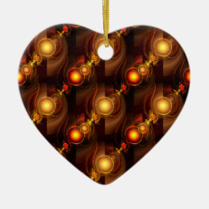 Goud Moderne Boho Elegante Abstracte Kunstpatroon Keramisch Ornament
