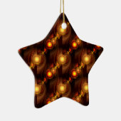 Goud Moderne Boho Elegante Abstracte Kunstpatroon Keramisch Ornament (Rechts)