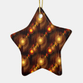Goud Moderne Boho Elegante Abstracte Kunstpatroon Keramisch Ornament (Links)