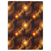 Goud Moderne Boho Elegante Abstracte Kunstpatroon Klembord (Achterkant)