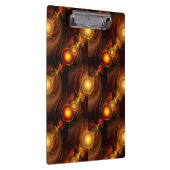 Goud Moderne Boho Elegante Abstracte Kunstpatroon Klembord (Rechts)