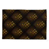 Goud Moderne Boho Elegante Abstracte Kunstpatroon Kussensloop (Achterkant)