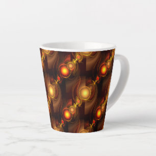 Goud Moderne Boho Elegante Abstracte Kunstpatroon Latte Mok