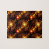 Goud Moderne Boho Elegante Abstracte Kunstpatroon Legpuzzel (Horizontaal)