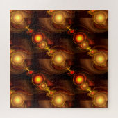 Goud Moderne Boho Elegante Abstracte Kunstpatroon Legpuzzel (Horizontaal)