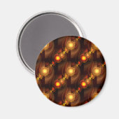 Goud Moderne Boho Elegante Abstracte Kunstpatroon  Magneet (Voorkant / Achterkant)