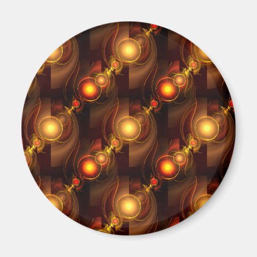 Goud Moderne Boho Elegante Abstracte Kunstpatroon  Magneet (Voorkant)