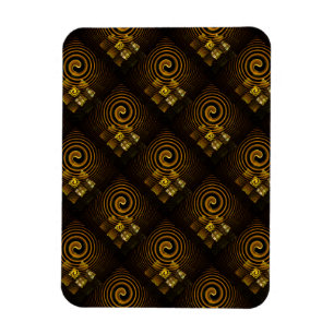 Goud Moderne Boho Elegante Abstracte Kunstpatroon Magneet