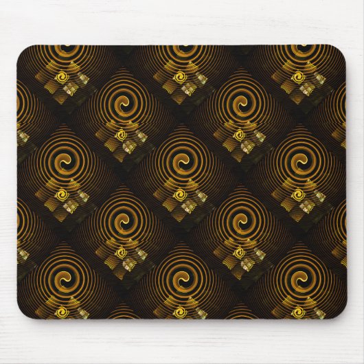 Goud Moderne Boho Elegante Abstracte Kunstpatroon Muismat (Voorkant)