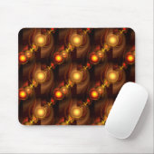 Goud Moderne Boho Elegante Abstracte Kunstpatroon Muismat (Met muis)