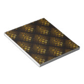 Goud Moderne Boho Elegante Abstracte Kunstpatroon  Notitieblok (Schuin)