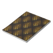 Goud Moderne Boho Elegante Abstracte Kunstpatroon  Notitieblok (Linkerzijde)