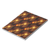 Goud Moderne Boho Elegante Abstracte Kunstpatroon Notitieblok (Linkerzijde)