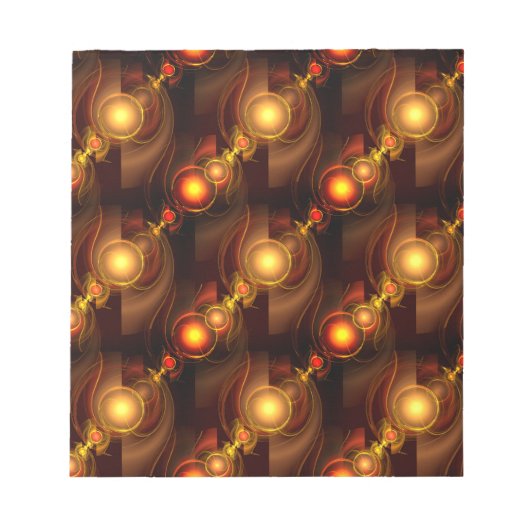 Goud Moderne Boho Elegante Abstracte Kunstpatroon Notitieblok (Voorkant)