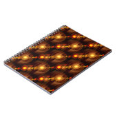 Goud Moderne Boho Elegante Abstracte Kunstpatroon  Notitieboek (Linkerzijde)