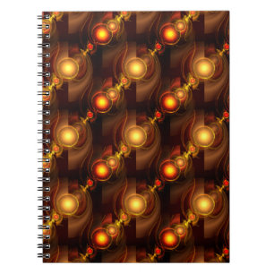 Goud Moderne Boho Elegante Abstracte Kunstpatroon  Notitieboek