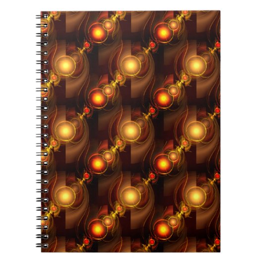 Goud Moderne Boho Elegante Abstracte Kunstpatroon  Notitieboek (Voorkant)
