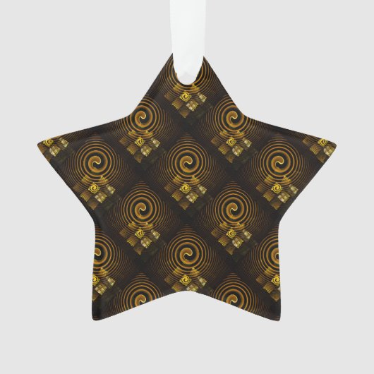 Goud Moderne Boho Elegante Abstracte Kunstpatroon Ornament (voorkant)
