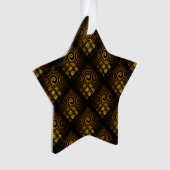 Goud Moderne Boho Elegante Abstracte Kunstpatroon Ornament (voorkant)