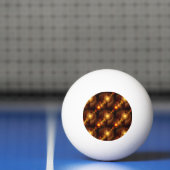 Goud Moderne Boho Elegante Abstracte Kunstpatroon Pingpongbal (Net)