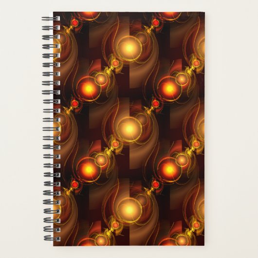 Goud Moderne Boho Elegante Abstracte Kunstpatroon Planner (Voorkant)