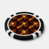 Goud Moderne Boho Elegante Abstracte Kunstpatroon Poker Chips (Enkel)