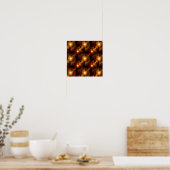 Goud Moderne Boho Elegante Abstracte Kunstpatroon Poster (Keuken)