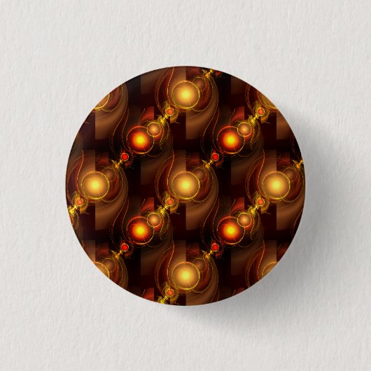 Goud Moderne Boho Elegante Abstracte Kunstpatroon  Ronde Button 3,2 Cm (Voorkant)