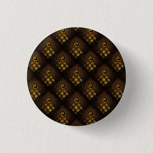 Goud Moderne Boho Elegante Abstracte Kunstpatroon  Ronde Button 3,2 Cm (Voorkant)