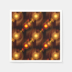 Goud Moderne Boho Elegante Abstracte Kunstpatroon  Servet