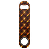 Goud Moderne Boho Elegante Abstracte Kunstpatroon Speed Flessenopener (Achterkant)