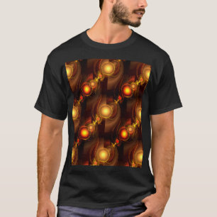 Goud Moderne Boho Elegante Abstracte Kunstpatroon  T-shirt