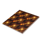 Goud Moderne Boho Elegante Abstracte Kunstpatroon Tegeltje (Zijkant)
